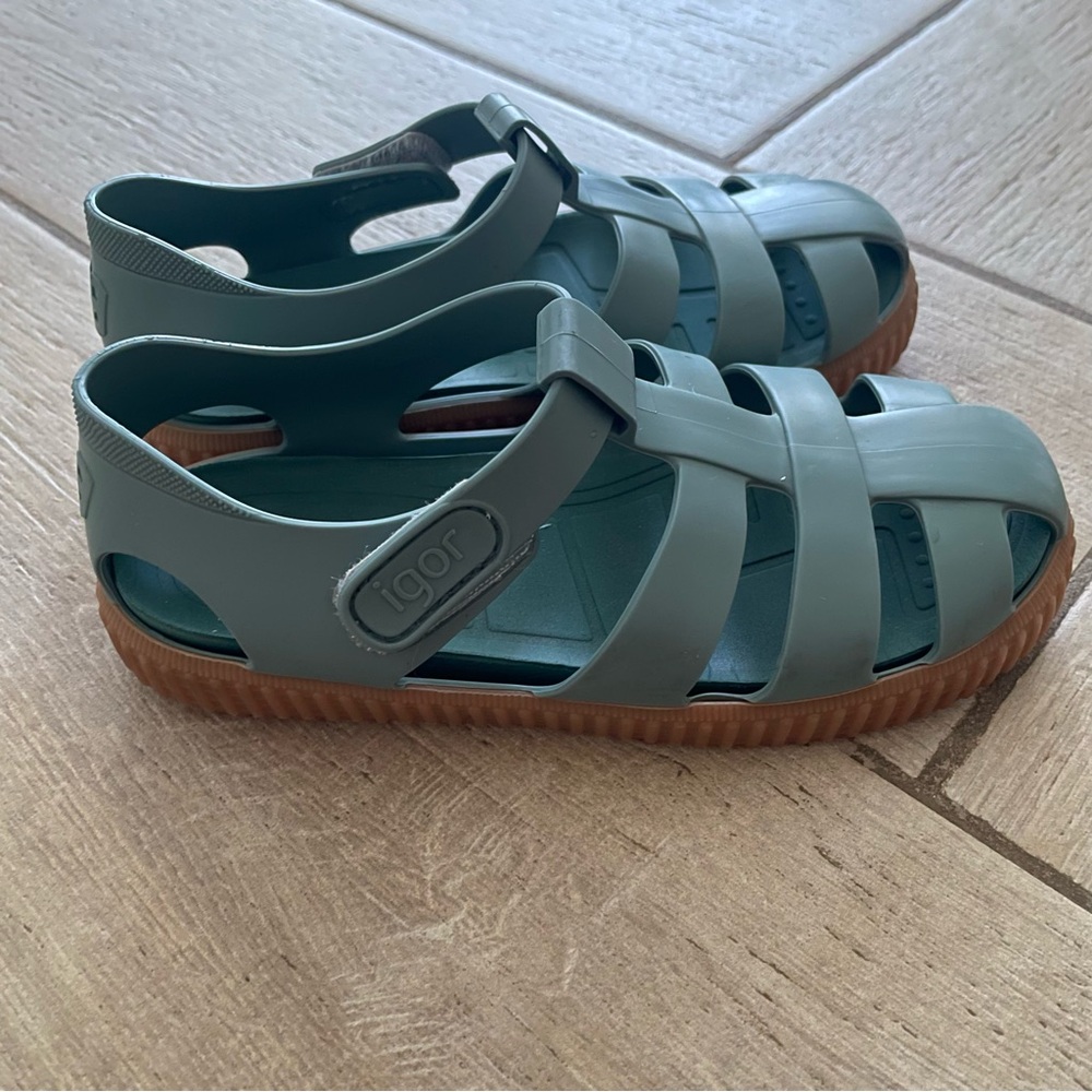 Igor Boys Nico Caramelo Jelly Sandals Salvia Color size EU29/US 12 kids
